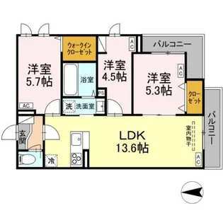 Dスクエア本町【2階】の間取り