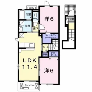 メゾンド・アルドールA【2階】の間取り