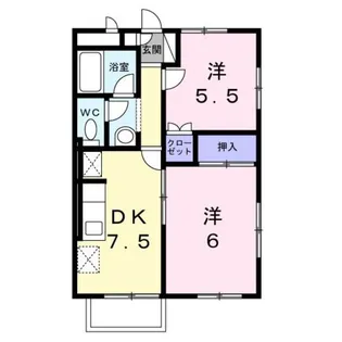 サンハイツA【2階】の間取り