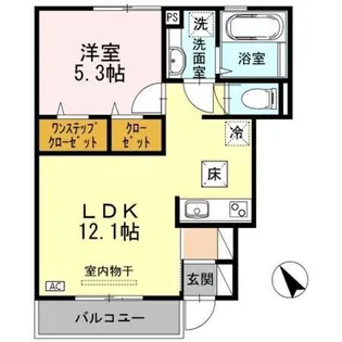 ル・ボア拝島 C棟【1階】の間取り