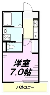 MELDIA福生Ⅱ 【2階】の間取り