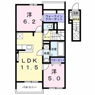 ヘキサパレス【2階】の間取り