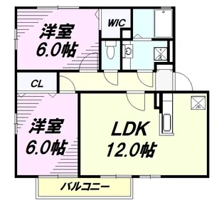 ウィルモア・ラフォーレ【2階】の間取り