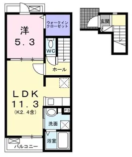 ラセーヌ・メゾン HM【2階】の間取り