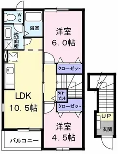 サン エトワールⅡ【2階】の間取り