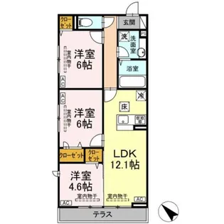 ベラカーサ【1階】の間取り