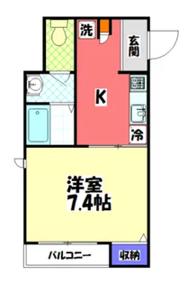 ラ・ベルメゾン蒼風館【1階】の間取り