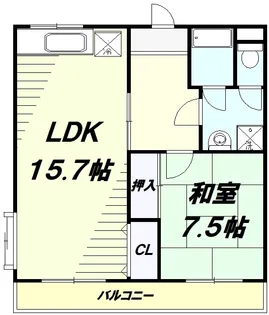 ヤトダハイツ【2階】の間取り