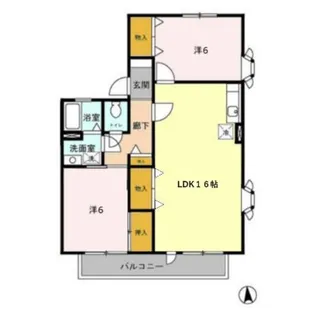 パークサイドM&T【201号室】の間取り