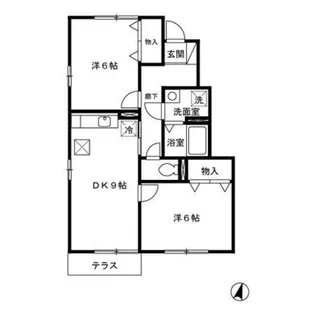 エスポワールみなみ野A【A102号室】の間取り