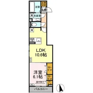 D−ROOM田町B【3階】の間取り