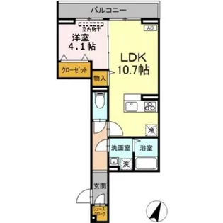 Dフラット東平山 B棟【3階】の間取り