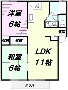 ハイムグリーンアクセス【201号室】の間取り