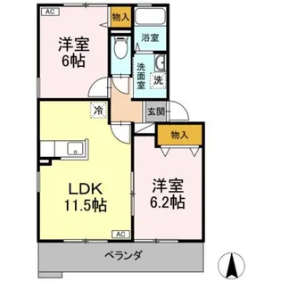 フォレスト【2階】の間取り