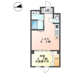 ハイムマルセン日野【4階】の間取り