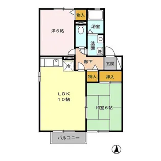 タウンホーム 楓【202号室】の間取り