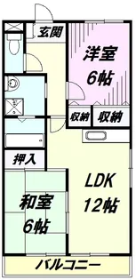 緑山ハイツC【2階】の間取り
