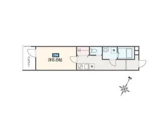 MELDIA福生Ⅲ【2階】の間取り