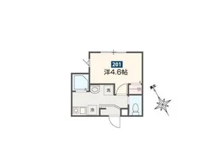 クレセント河辺【2階】の間取り