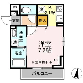 ルピナス堀之内【2階】の間取り