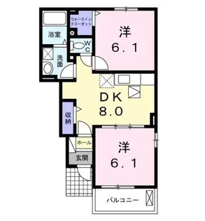 フィオーレTSS【1階】の間取り
