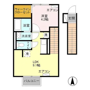 サンブリッジD&C【2階】の間取り