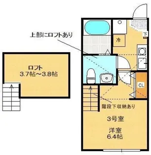 トゥルーメゾン京王堀之内【1階】の間取り