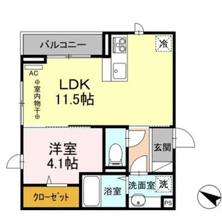 福生Halelea【3階】の間取り