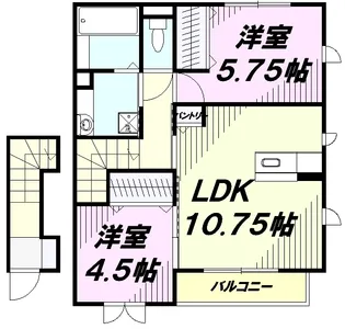 エクレールⅠ【2階】の間取り