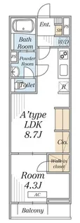 リブリ・デュ・ボンヌ八王子【3階】の間取り