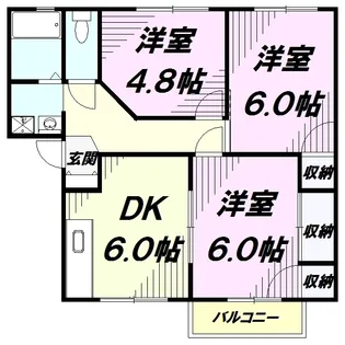 ヴィラ・クレール【1階】の間取り