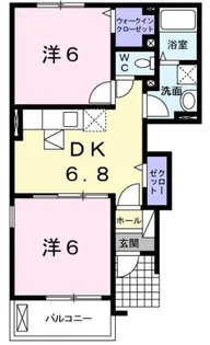 シャトレ・ルミエール【1階】の間取り