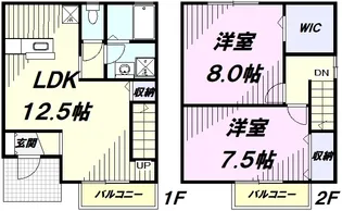プラムハーベスト B【102号室】の間取り