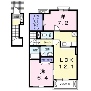 スパーブA【2階】の間取り