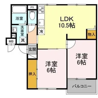 リバーサイドふじ【3階】の間取り