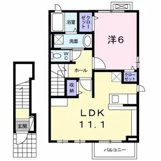 グローヴⅨ【2階】の間取り