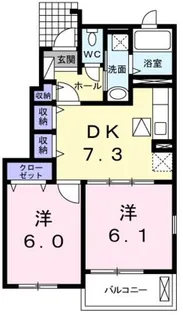 ニューシオンハイム【1階】の間取り