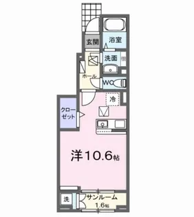ヒルズ山王林【1階】の間取り