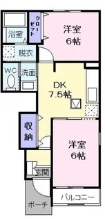クレメント ヒルⅠ【1階】の間取り