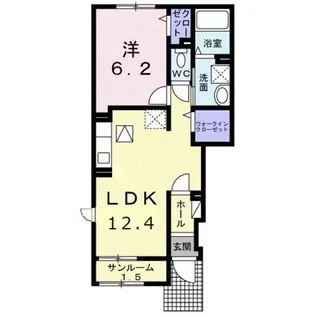 カーサ・フェリーチェ【1階】の間取り