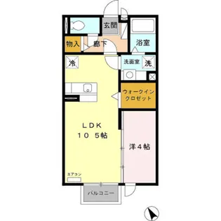 メゾンルミエール【2階】の間取り