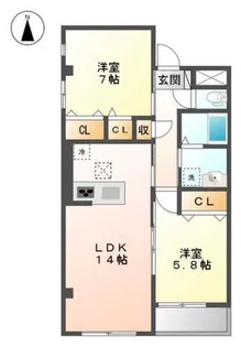 ブラン メゾン【3階】の間取り