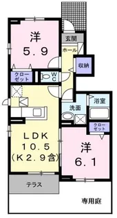 エクセレントヴィラ三番館【1階】の間取り