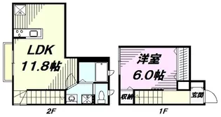 シャンブルピエーリオ【1階】の間取り