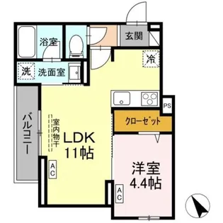 Asset−Court元横山町【3階】の間取り