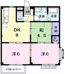 ヴィラ富士見台【201号室】の間取り
