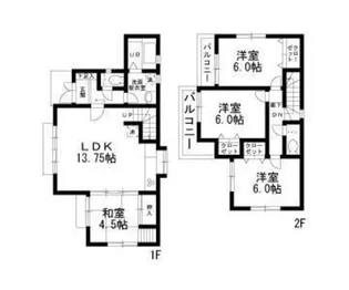 東京都福生市大字熊川【一戸建】の間取り