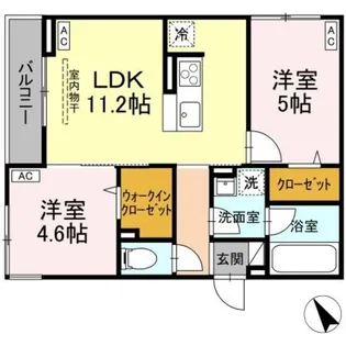 Asset−Court元横山町【3階】の間取り