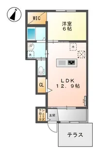 フランシーズ【1階】の間取り