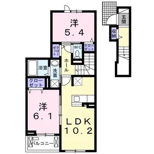 カーサ・エスカリエ【2階】の間取り